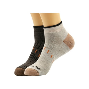 Avalanche Men's Quick Drying Merino Wool Blend Quarter Socks With Arch Support 2-Pack Avalanche Men's Quick Drying Merino Wool Blend Quarter Socks With Arch Support 2-Pack
